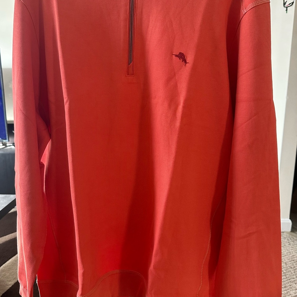 Tommy Bahama Red Quarter-Zip Pullover